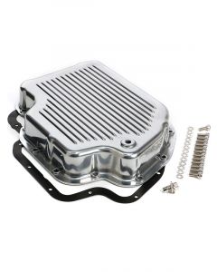 Trans-Dapt Transmission Pan Stock Depth Finned Gasket / Chrome Hardware