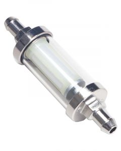 Trans-Dapt Fuel Filter In-Line Stainless Mesh 3/8" Hose Barb Inlet