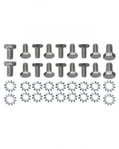 Trans-Dapt Oil Pan Bolt Kit Hex Head Steel Chrome Small Block Chevy / Ol
