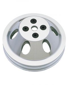 Trans-Dapt Water Pump Pulley V-Belt 2 Groove 6.563" Diameter Aluminum 
