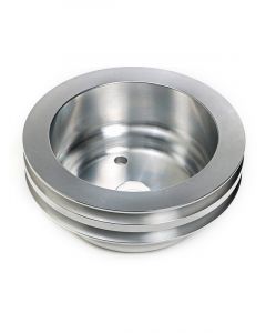 Trans-Dapt Crankshaft Pulley V-Belt 2 Groove 6.563 in Diameter Aluminum
