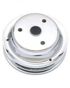 Trans-Dapt Crankshaft Pulley V-Belt 2 Groove 6.900" Diameter Steel Chrome