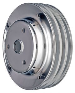 Trans-Dapt Crankshaft Pulley V-Belt 3 Groove 7.800" Diameter Steel Chrome
