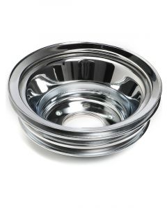 Trans-Dapt Crankshaft Pulley V-Belt 3 Groove 7.800 in Diameter Steel Chr