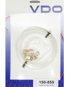 VDO Gauge Tubing - 16 ft - 1/8 in OD - Brass Fittings - Plastic - Kit (150-855)