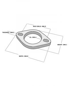 Vibrant Performance Collector Flange 2-Bolt 3/8 in Thick 2-1/2 in ID Sta