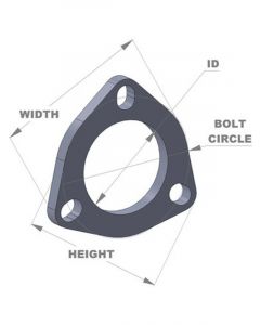 Vibrant Performance Collector Flange 3-Bolt 3/8 in Thick 3-1/2 in ID St