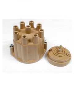 Accel Cap and Rotor Kit Socket Style Brass Terminals Clamp Down Tan N