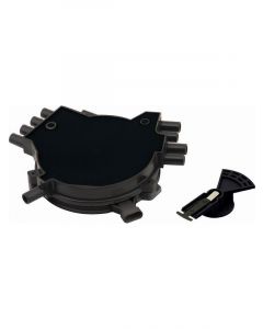 Accel Cap and Rotor Kit Socket Style Brass Terminals Screw Down Black Ve