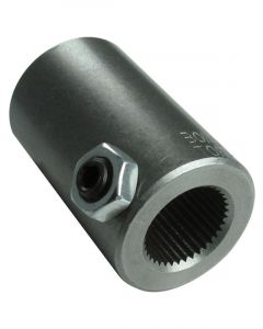 Borgeson Steering Shaft Coupler 5/8 in 36 Spline to 3/4 in Smooth Weld