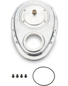 Cloyes Timing Cover Quick Button 2 Piece Aluminum Polished Rocket Block