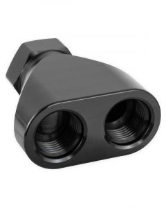 Earls Fitting Y Block 10 AN Female Inlet Dual 8 AN Female Outlets A