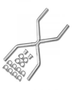Flowtech Exhaust X-Pipe 3 in Diameter Cut-To-Fit Clamps / Collectors