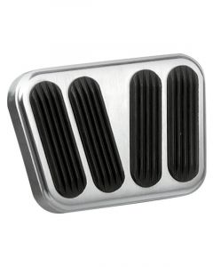 Lokar Pedal Pad Brake / Clutch Rubber Pads Billet Aluminum Brushed C
