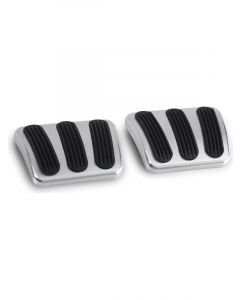 Lokar Pedal Pad Curved Brake / Clutch Rubber Pads Billet Aluminum Br