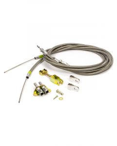 Lokar Parking Brake Cable Cut to Fit Clevises Included Braided Stain