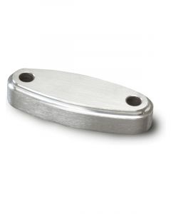 Lokar Gas Pedal Spacer Oval Floor Mount Billet Aluminum Brushed