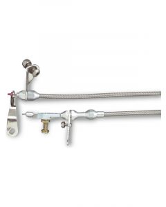 Lokar Kickdown Cable Hi-Tech Adjustable Length Braided Stainless Ho