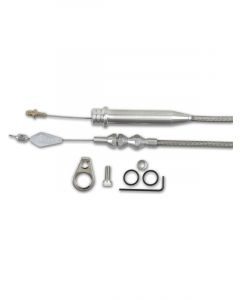 Lokar Kickdown Cable Hi-Tech Adjustable Length Braided Stainless Ho