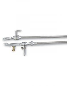 Lokar Kickdown Cable Hi-Tech Adjustable Length Braided Stainless Ho