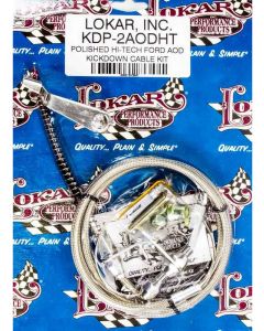 Lokar Kickdown Cable Hi-Tech Adjustable Length Braided Stainless H (KD-P2AODHT)
