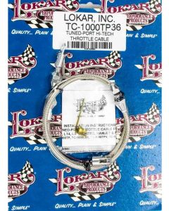 Lokar Throttle Cable Hi-Tech 3 ft Long Hardware Included Braided