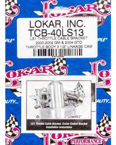 Lokar Throttle Cable Bracket Manifold Mount Aluminum Natural 3-1/2