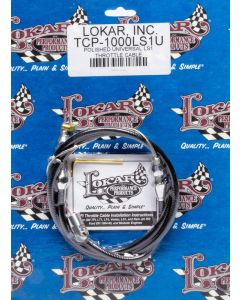 Lokar Throttle Cable Hi-Tech 3 ft Long Hardware Included Braided