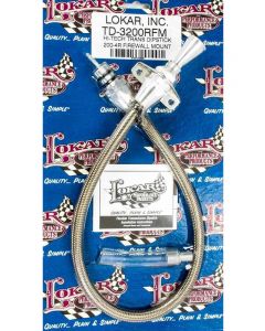 Lokar Transmission Dipstick Hi-Tech Firewall Mount Flexible Braide