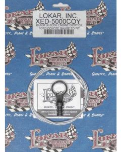 Lokar Engine Oil Dipstick Braided Stainless Aluminum Black Anodiz