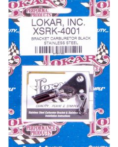 Lokar Throttle Cable Bracket Carb Mount Stainless Black Powder Coat