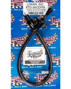Lokar Transmission Dipstick Hi-Tech Firewall Mount Flexible Braide