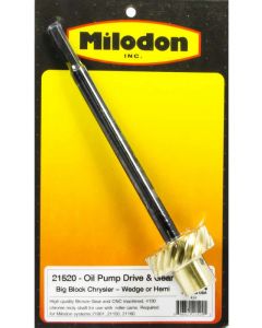Milodon Oil Pump Drive Shaft 8.500 in Long Bronze Gear Mopar B / RB-Ser