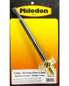 Milodon Oil Pump Drive Shaft 8.187 in Long Bronze Gear Mopar B / RB-Ser