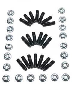 Milodon Oil Pan Stud Hex Nuts Steel Black Oxide Small Block Chevy / Old