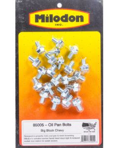 Milodon Oil Pan Bolt Kit Hex Head Steel Cadmium Milodon Oil Pans Big Bl