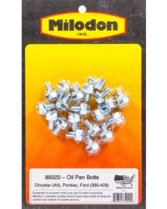 Milodon Oil Pan Bolt Kit Hex Head Steel Cadmium Milodon Oil Pans Ford F
