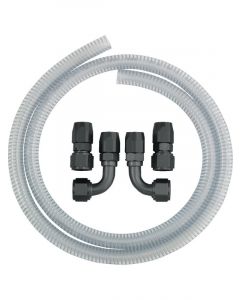Moroso Vacuum Pump Line Kit 6 ft Steel Reinforced Hose Two 90 Degree 12…