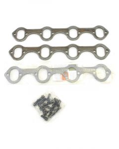 Patriot Exhaust Header Flange 5/16 in Thick 1-3/4 in Oval Port Bolts /