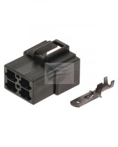 Jaylec Pack 10 Qc Connector Housing & Terminals Male 4 Way Black