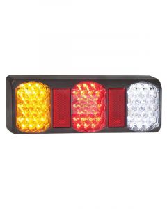 Autolamps LED Stop/Tail/Indicator/Revrse Lamp 12/24V w/ Reflector Grey