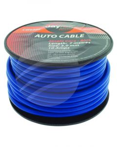 Jaylec 3mm Single Core Cable Blue 7M 10Amps [ref Narva 5813-7BE]