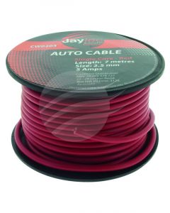 Jaylec 2.5mm Single Core Cable Red 7M 5Amps [ref Narva 5812-7RD]