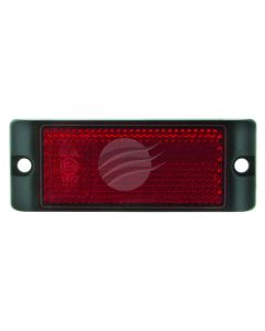 Autolamps Pkt 100 Red Reflex Reflector w/ Black Mounting Bracket