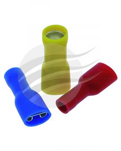 Jaylec Pck 100 Female Blade Terminal 6.3mm Fully Insul Pvc Copper Sleeve