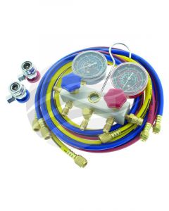 Jayair Manifold Set R134A W/72 Hoses And Couplers In Carry Case