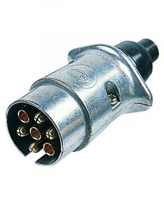 Hella 7 Pin Large Round Trailer Plug Metal Common All States