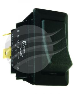 Cole Hersee Rocker Switch Off/Mom On 25Amp 12/24V Spst 2 Blade Terminals