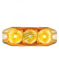 Autolamps Amber 3 Module LED Emergency Lamp 12/24V Flush Mount 25cm