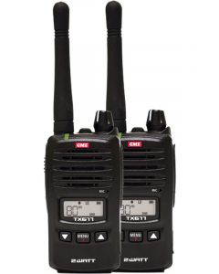 GME 2 Watt Twin Pack Uhf Cb Handheld Radio 80 Channel Complete Package